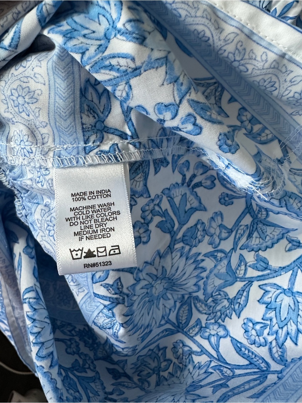 CeCe Blue and White Floral Sleeveless Maxi Dress with Waist Tie Size XS - Picture 7 of 7